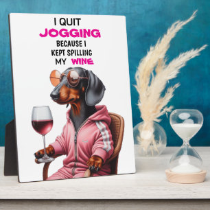 Dachshund Weintrinker Fotoplatte