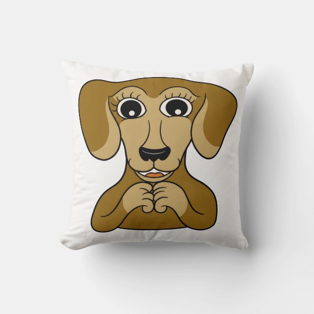 Dachshund-Welpe Kissen (Vorderseite)
