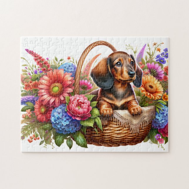 Dachshund-Welpe Puzzle (Horizontal)