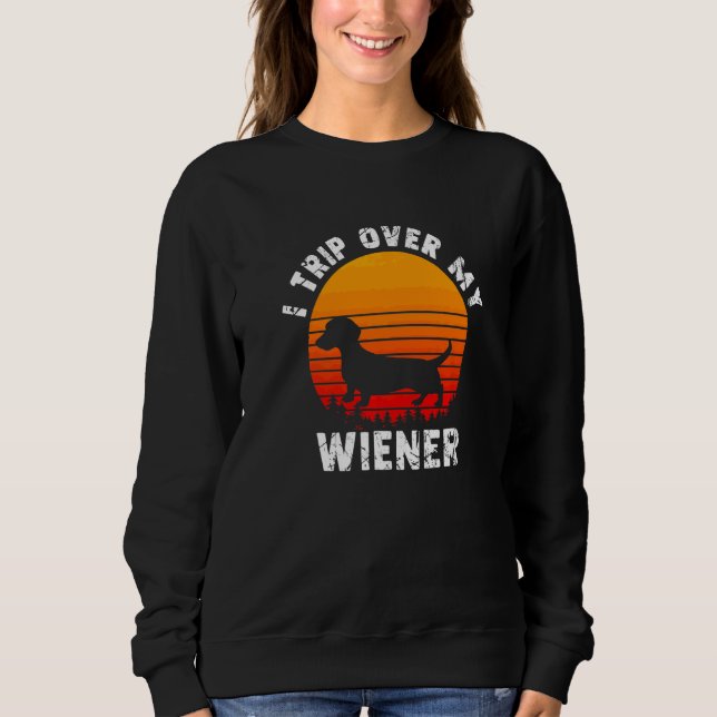 Dachshund-Welpe Wiener Doxie Wiener Daschund Dacke Sweatshirt (Vorderseite)