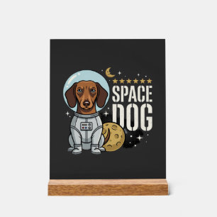 Dachshund Weltraum Hund Astronaut Vektor Acrylschild