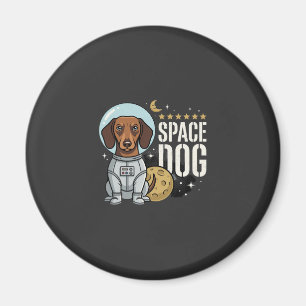 Dachshund Weltraum Hund Astronaut Vektor Magnet