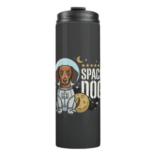 Dachshund Weltraum Hund Astronaut Vektor Thermosbecher