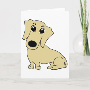 Dachshund Wheaton Cartoon Karte