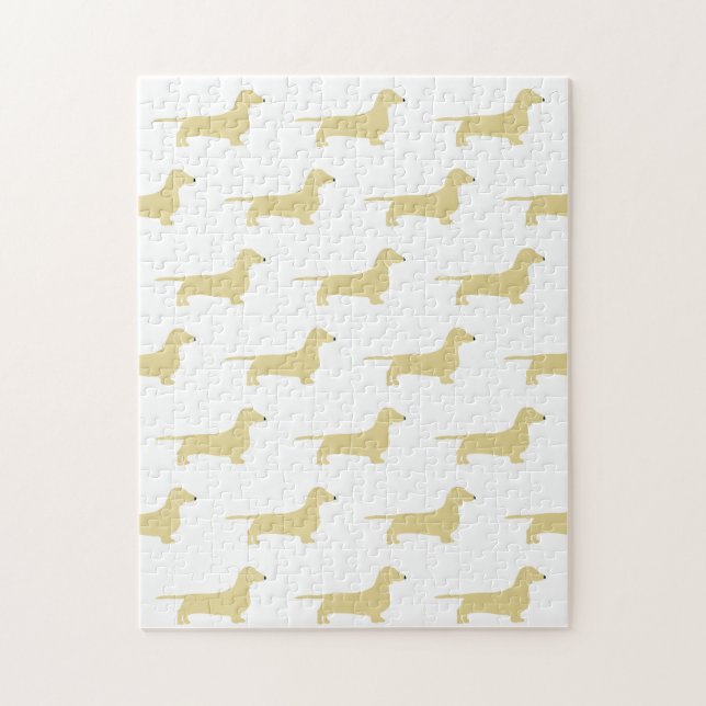 Dachshund Wheaton Silhouette Puzzle (Vertikal)
