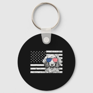 Dachshund Wiener Dog 4. Juli US-amerikanische Flag Schlüsselanhänger