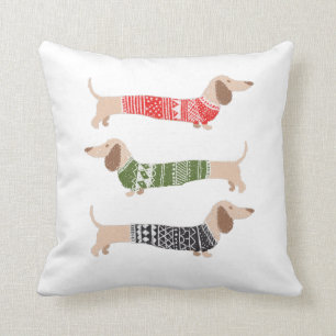 Dachshund Wiener Dogs Weihnachtspullover Urlaub Kissen