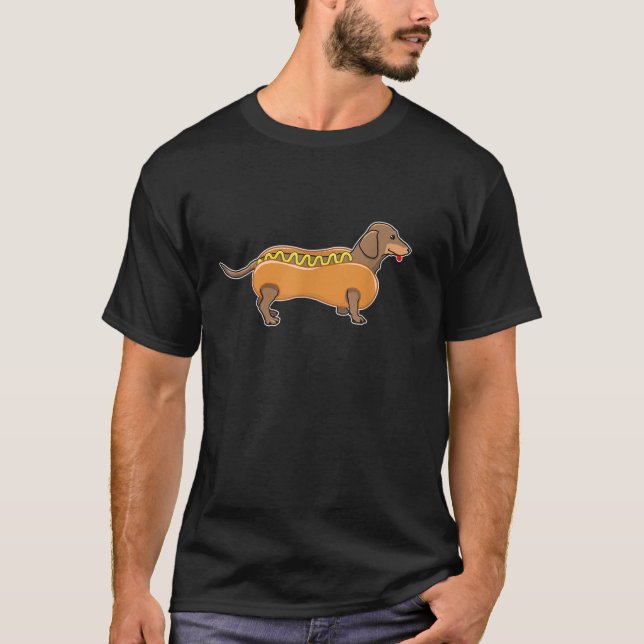 Dachshund Wiener Hot Dog Owner Funny  Gift Men Wom T-Shirt (Vorderseite)