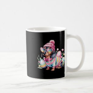 Dachshund Wiener Hund Blumen Eier Ostertag Hund Lo Kaffeetasse