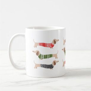 Dachshund Wiener Hund Haustierliebhaber Weihnachts Kaffeetasse