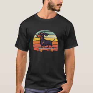Dachshund Wiener Hund mit Sonnenbrille auf einem S T-Shirt