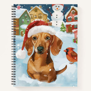 Dachshund Winter Wonderland Weihnachtsfreude Notizbuch