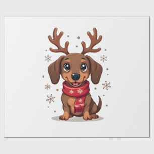 Dachshund Winterfreude Geschenkpapier