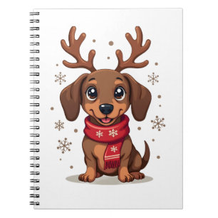 Dachshund Winterfreude Notizblock