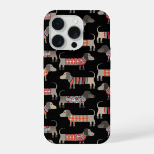 Dachshund Wurst Hund Dunkel iPhone 15 Pro Hülle