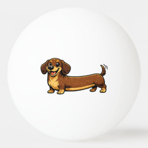 Dachshund Wurst Wiener Hund Design Tischtennisball