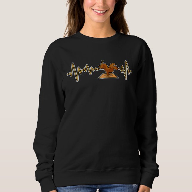 Dachshund Yoga Poses Sport Gymnastics Ohmmm Heartb Sweatshirt (Vorderseite)