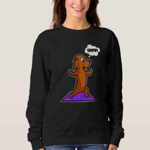 Dachshund Yoga-Übungen Sport Gymnastik Ohmmm Herz Sweatshirt