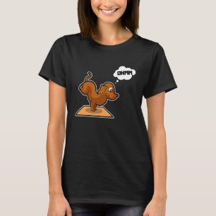 Dachshund Yoga-Übungen Sport Gymnastik Ohmmm Herz T-Shirt