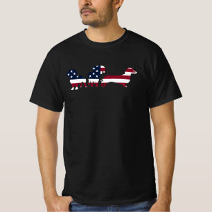 Dachshund zum 4. Juli Patriotische Wiener Hunde T-Shirt