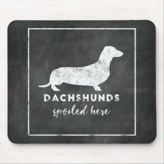 Dachshunde hier verwöhnt Vintage-Schultafel Mousepad