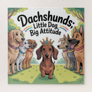 Dachshunde Kleiner Hund, große Attitüde Puzzle