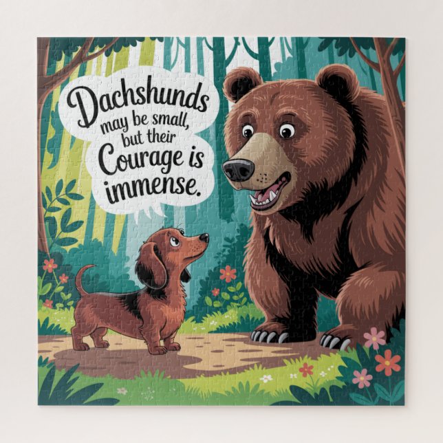 Dachshunde können klein sein puzzle (Vertikal)