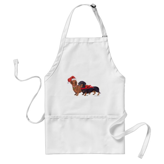 Dachshunde Weihnachten Schürze (Vorne)