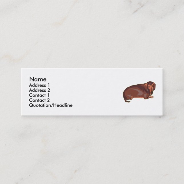 Dachshundnt Mini Visitenkarte (Vorderseite)