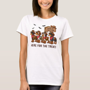 Dachshunds Doxie Halloween Country Western T-Shirt