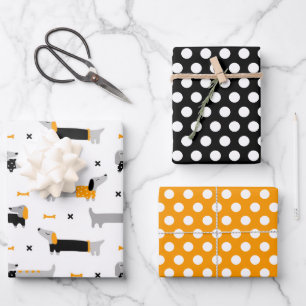 Dachshunds in Pullovern Geschenkpapier Set