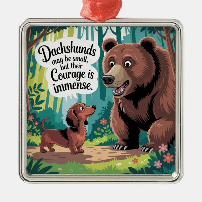 Dachshunds May Be Small Ornament Aus Metall (Vorne)