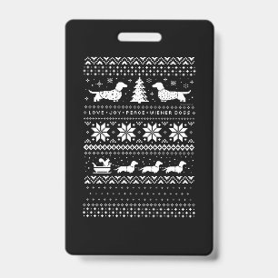 Dachshunds Weihnachten Ausweis
