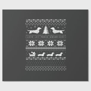 Dachshunds Weihnachtspullover Muster Klassisches T Geschenkpapier