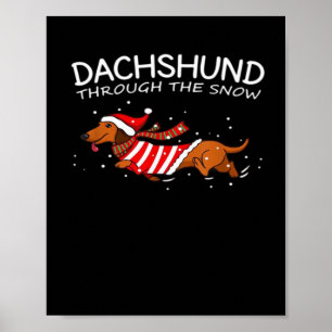 Dachshunds Weihnachtspullover Muster Klassisches T Poster