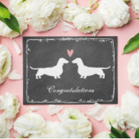 Dachshunds Wiener Dogs Hochzeitsglückwünsche