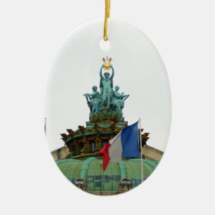 Dachspitze der Oper Garnier in Paris, Frankreich Keramik Ornament