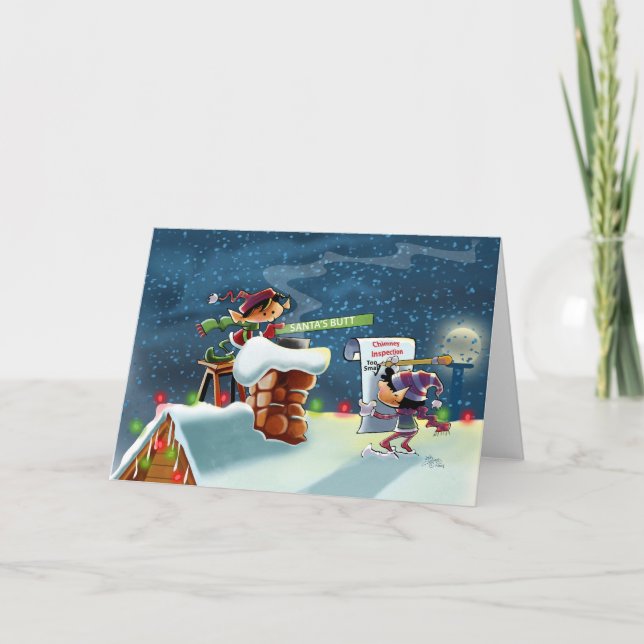 Dachspitze-Elfe Feiertagskarte (Vorderseite)