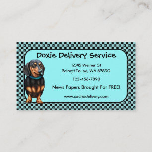 Dachsund Black & Tan Doxy Business Cards Visitenkarte