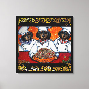DACHSUND KOCH KUNST LEINWANDDRUCK