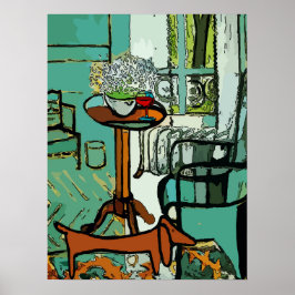 Dachsund, Matisse Style Poster