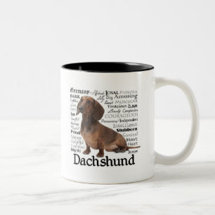 Dachsund-Merkmal-Tasse Zweifarbige Tasse