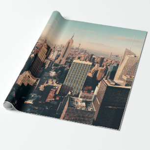 Dachterrassen von Wolkenkratzern in New York City Geschenkpapier