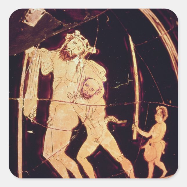 Dachvase Quadratischer Aufkleber (Vorderseite)