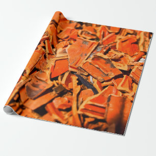 Dachziegel, rote Dachpaneele Geschenkpapier