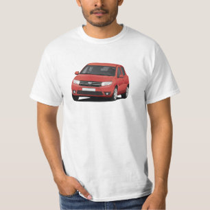 Dacia Sandero Illustration - Rot T-Shirt