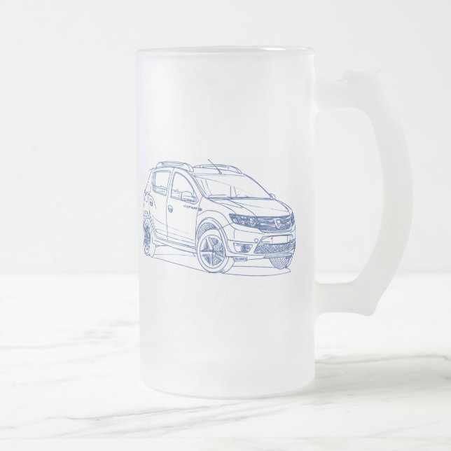 Dacia Sandero Stepway 2013 Mattglas Bierglas (Rechts)