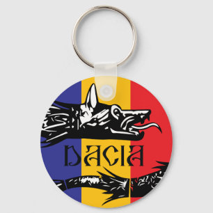Dacian Wolf - Tricolor-Flagge Schlüsselanhänger