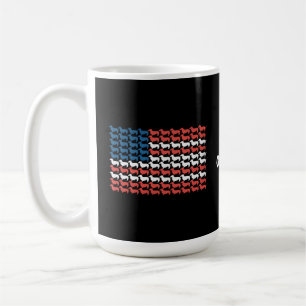 Dackel 4. Juli American Flag Patriotic Kaffeetasse