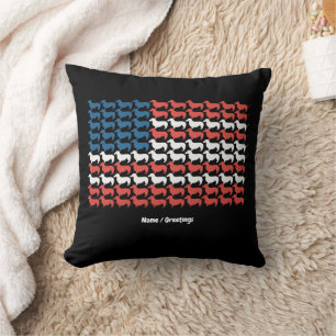 Dackel 4. Juli American Flag Patriotic Kissen